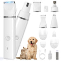 Dog Clippers Grooming Kit Hair Clipper-Low Noise Paw Trimmer- Rechargeable - Cordless Quiet Nail Gri